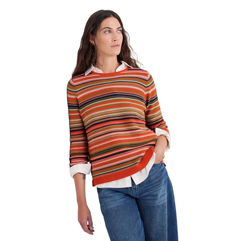 Seasalt Cornwall Makers Jumper Ripple Marks Pear Multi image number 0